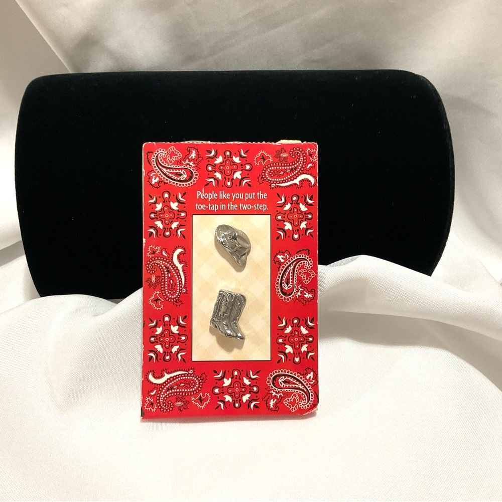 Vintage Hallmark Collectible Western Hat & Boot Pins